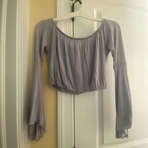 Don’t Ask Why Cropped Shirt w/ flare sleeves